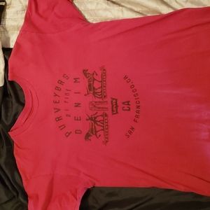 Red Short Sleeve Levi Shirt